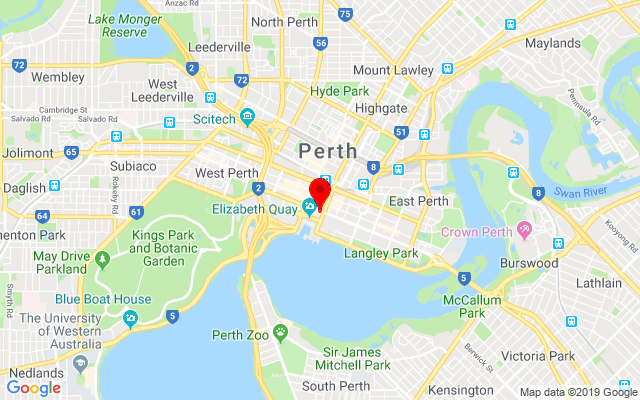 Google Map of 45 St Georges Terrace, Perth WA 6000