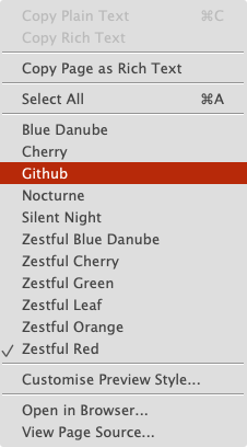 Preview Context Menu