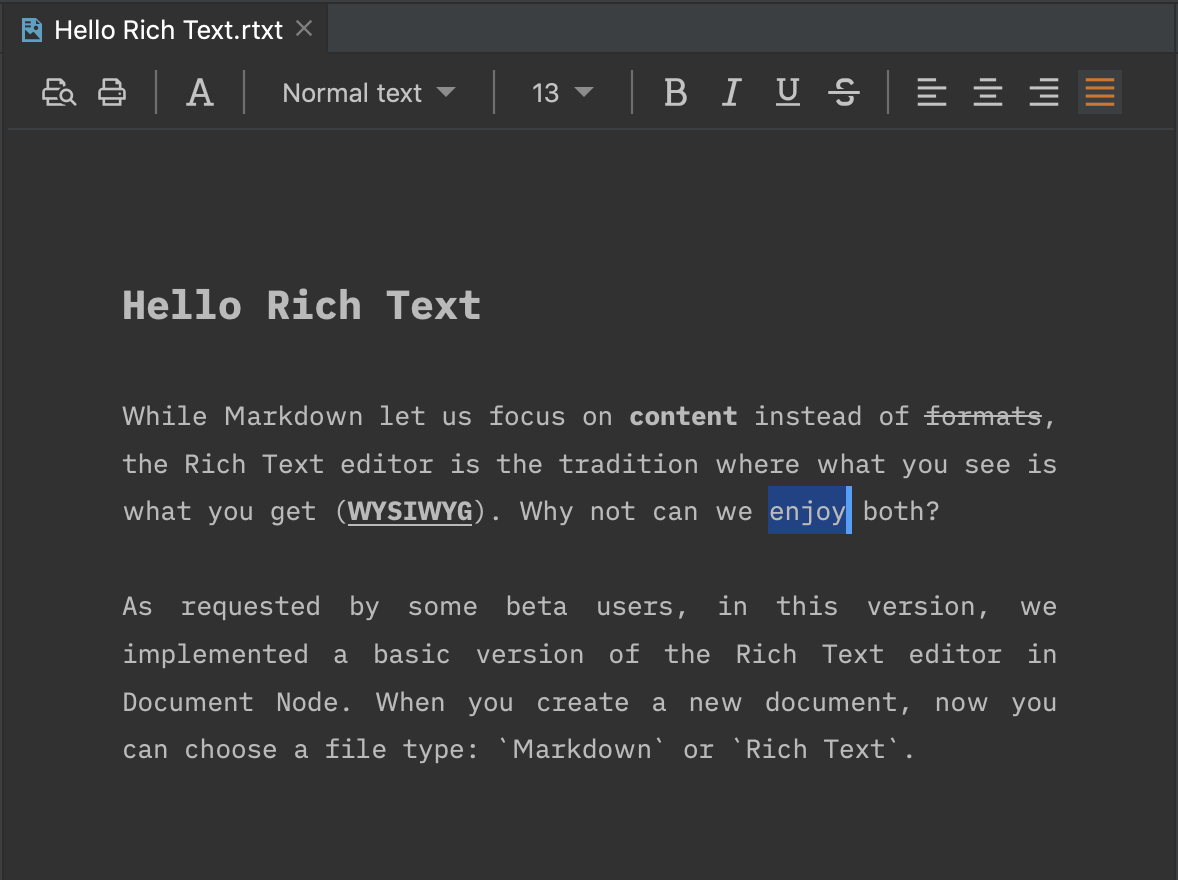 rich text editors